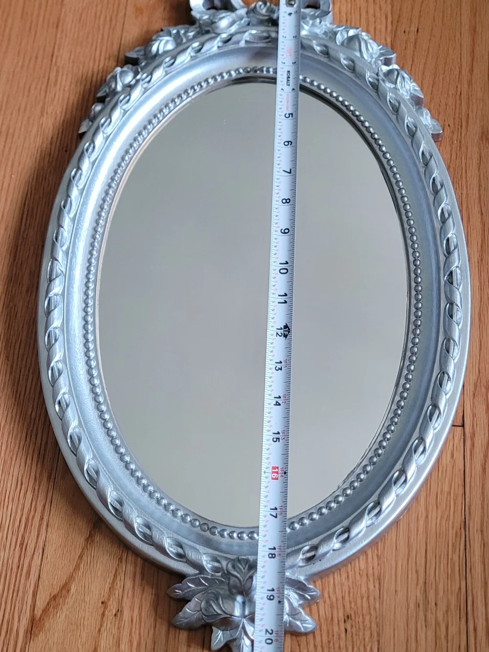Vintage Home Interiors (HOMCO) Oval  Mirror & Matching Floating Wall Shelf Set